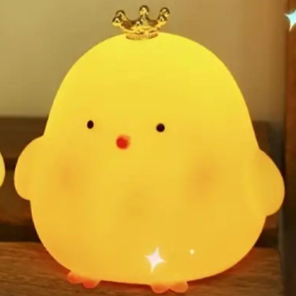 NEW Cute Chick Duck w/Crown Night Light! So Adorable Soft Warm Light